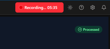 Recording interface with microphone and system audio controls